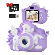 Greenkinder Kids Camera Toddler Digital Camera For Ages 312 Girls Boys Childrens Christmas Birthday Gifts Selfie 1080P Hd Vi