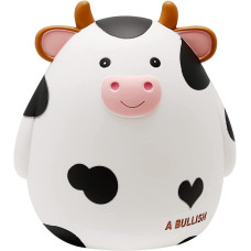 Hw Cow Piggy Bank Unbreakable Coin Box For Kids Cute Animal Money Bank Birthday For Boys Girls Coin Saving Boxes White