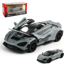 Diecast Toy Car Mclaren 765Lt Sports Car Model Zinc Alloy Simulation Casting Pull Back Vehicles 132 Scale Mini Supercar Toys Wi