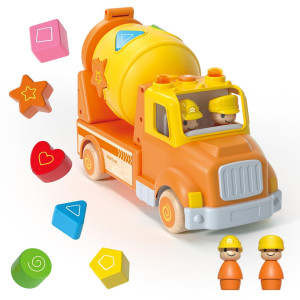 Construction Car Toys For Kids Cement Mixer Truck With Sound And Light Shape Sorter Learning Education Preschool Vehicle For