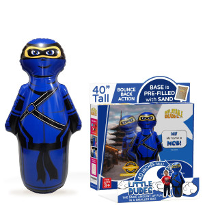 Inflatable Dudes Small Ninja 40 Inches Kids Punching Bag Already Filled With Sand Bop Bag Inflatable Punching Toy Punchin