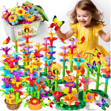 238Pcs Flower Garden Building Toys For Girls 3 4 5 6 7 Year Old Upgrade Diy Building Stacking Toys Stem Preschool Educational