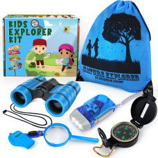 Essenson Kids Explorer Kit Adventure Kit For Kids Outdoor Explorer Kit With Binoculars Summer Outdoor Toys For Kids Ages 48