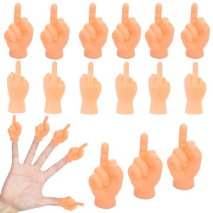 20 Pcs Tiny Middle Finger Puppet Miniature Small Hands Funny Hand Puppet For Game Prank Gag Performance Party Favors Ealisti