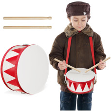 Kids Drum Set 787 In Wooden Toy Drum With Adjustable Strap 2 Drumsticks Educational Sensory Musical Instrument Drum Set For Tod