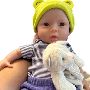 Yiqi 185 Inches Full Silicone Newborn Baby Doll Not Vinyl Soft Silicone Baby Doll Silicone Lifelike Reborn Doll Present Collect