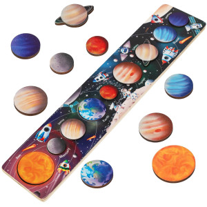 Zeoddler Solar System Toys For Kids 36 Wooden Space Puzzle For Kids Planets For Kids Preschool Learning Activities Gift For