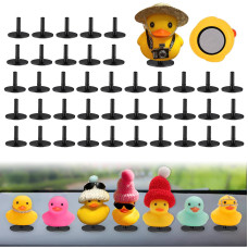 Yibeico 40Pcs Duck Plug Rubber Duck Mount Flock Locker Rubber Duck Holder Dashboard For Jeep Dash Fixed Display Gift For Je