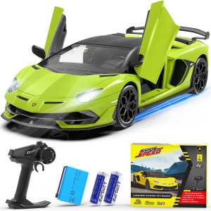 Aeroquest Lamborghini Remote Control Car Officially Licensed 114 Lambo Rc Car 74V 500Mah With 15Kmh Fast Model Car Toys For