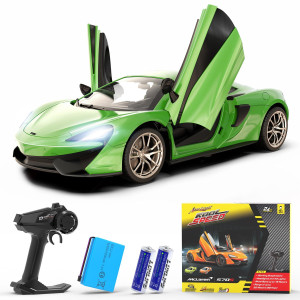 Aeroquest Mclaren Remote Control Car 114 Scale Mclaren Rc Cars 74V 500Mah Officially Licensed 15Kmh Fast Toy Car With Headli