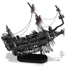 Piececool 3D Puzzles For Adults Sea Ghost Pirate Ship Diy 3D Watercraft Metal Model Building Kits Difficult 3D Puzzles For Fam