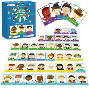 Gisgfim 50 Pairs Memory Matching Game Never Forget A Face Concentration Memory Matching Games