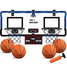 Hyes 2 Player Basketball Game Dual Shot Over The Door Mini Basketball Hoop Indoor With Scoreboard Basketball Toy Gifts For Kid