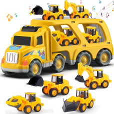 Veslier Construction Truck Toys For Boys Girls Age 1 2 3 4 5 6 Years Old