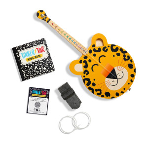 Tinkertar Leopard Guitar The Easiest Way To Start And Learn Guitar 1 Stringed Toy Instrument For Kids Perfect Intro To Mus