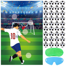 Pin The Soccer On The Goal Kids Party Games Soccer Birthday Games For Boys Soccer Birthday Party Supplies Decorations Large Soc