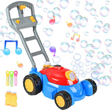 Upgraded Bubble Lawn Mower Toddler Toys Kids Bubbles Toys For Boys Girls Age 1 2 3 4 5 6 Year Old Toddler Birthday Outdoor Par