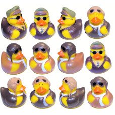 Cool Rubber Ducks 2 Standard Size 12 Pack Cute Duck Bath Tub Pool Toys Aviator Rubber Ducks