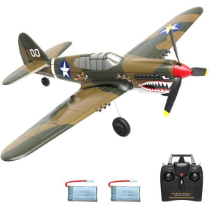 Volantexrc Rc Plane For Beginners 4Ch Wwii Rc Airplane P40 Warhawk With Aileron 24Ghz Remote Control Plane With Xpilot Self R