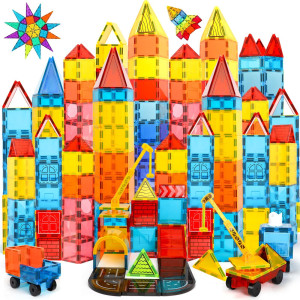 Toy Life Magnetic Tiles For Kids Ages 35 80Pcs Magnet Building Toys For Kids Ages 48 Magnetic Construction Buildiing Tiles