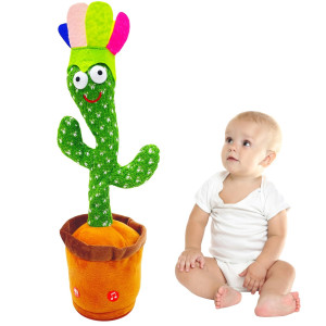 Sanjoin Dancing Talking Cactus Toy For Baby Toddler Boys Girls Gifts Singing Mimicking Cactus Toy Recording Repeating What You