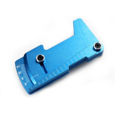 Kingval Metal Adjustable Ruler 15 Degrees Rc Car Wheel Tire Camber Gauge Height Measuring Tool Compatible With 110 Rc Car Blue