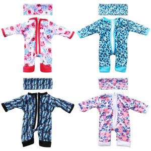 Sotogo 4 Sets Baby Doll Clothes Outfits Jumpsuits With 4 Hats Girl Dolls Clothes And Accessories For 10 11 Inch Baby Doll Fashi