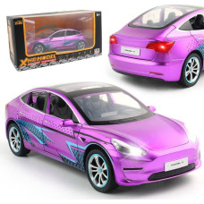 Zinc Alloy Model 3 Car Model 124 Scale Simulation Casting Car Model Pull Back Diecast Toy Car Mini Vehicles Toys With Lights A