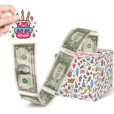 Sweet Happy Birthday Money Gift Boxes For Cash With Pull Out Surprise Money Box Gift For Birthday Party Pink Party Decoration