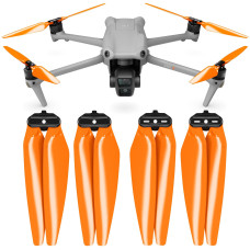 Master Airscrew Stealth Propellers For Dji Air 3 Orange 4 Pcs