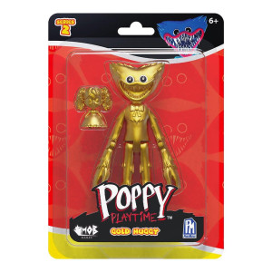 Poppy Playtime Gold Huggy Action Figure - 5" Posable Toy