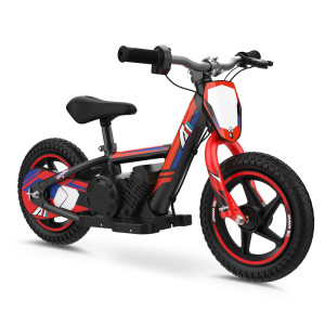 AIII Lightweight Electric Dirt Bike for Kids, Red, 12IN Tires