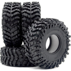 Hobbysoul 10 Tires 64Mm Tall Super Soft Sticky 10 Crawler Tires For Rc 118 Trx4M 124 Ax24 Scx24 Fcx24 Upgrade