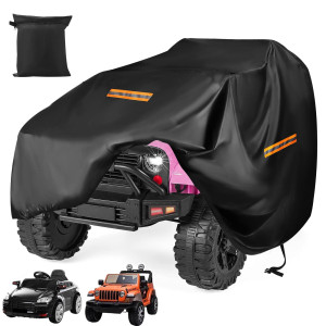 Kids Car Cover Large Ride On Truck Toys Car For Kids Waterproof Cover 420D Universal Outdoor Cover For Power Wheels Jeep Toddl