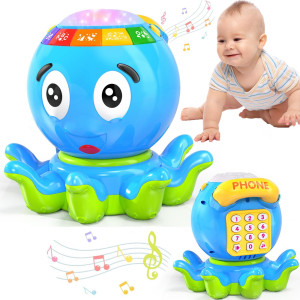 Wanonoo Crawling Baby Musical Infant Tummy Time Octopus Toys For Babies 612 Months Light Up Dancing Walking Moving Toys 7 8 9 1