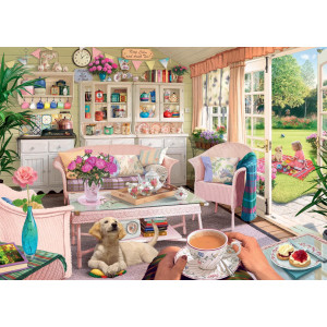 Ravensburger Haven No12 The Tea Shed 1000 Piece Jigsaw Puzzle For Adults 12000164 Handcrafted Tooling Made In Germany Ev