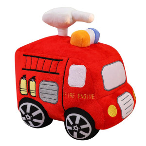 Yonlit Soft Plush Fire Engine Stuffed Truck Toy Super Cute Rescue Vehicle Plushie Excellent Gifts For Kids Or Birthday Party 10