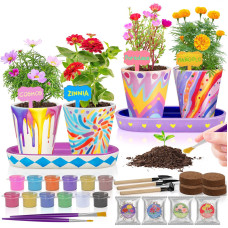 4 Set Paint Plant Flower Gardening Kit Gifts For Girls Ages 812 Arts And Crafts For Kids Ages 812 Kids Gardening Set Bi