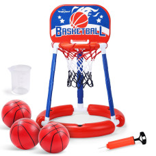 Eaglestone Pool Basketball Hoop Kids Swimming Pool Basketball Hoop Set With Backboard 3 Balls Pump For Summer Indoor Basketball