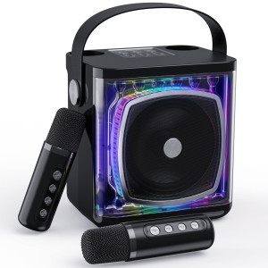 Bescost Karaoke Machine For Adults Kids Portable Bluetooth Speaker With 2 Wireless Microphones Karaoke System With Led Light