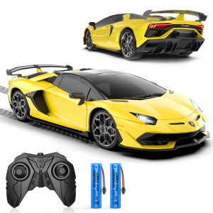 Aeroquest Remote Control Car For Lamborghini Officially Licensed 116 Scale Lambo Hobby Rc Cars With Headlight 24Ghz Race Car