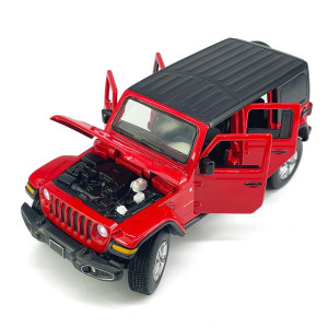 4 Door Wrangler Sahara Hard Top Suv Model Car Diecast Toy Cars 132 Scale Metal Vehicle Childrens Diecast Vehicles Doors Open