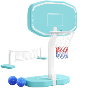 Yohood Pool Basketball Hoop Or Pool Volleyball Net 2 In 1 Pool Toys Pool Accessories Pool Games For Inground Pools Swimming Po