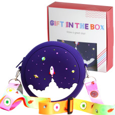 Contracontact Sweet Kids Purse Space Travel In Dark Blue In A Box As Gift For Future Boy Girl Astronauts Kids Toys For Age 3