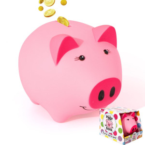 Laebuild Piggy Bank For Kids Cute Piggy Bank For Boys And Girls Unbreakable Plastic Money Bank Pig Shape Coin Bank Child