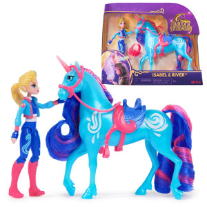 Unicorn Academy Isabel River Set With 2 Riding Accessories Hair Styling Tool Dolls Unicorn Toys For Girls Ages 4 And Up