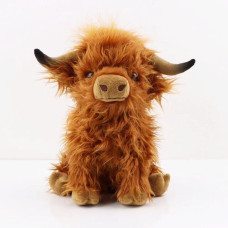 Yukouqian Highland Cow Stuffed Animal Cute Highland Cow Plush Doll Toy 10 Inch For Girls Boys Christmas Highlandcow 25Cm