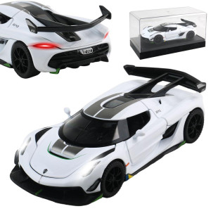 Diecast Toy Car Koenigsegg Sports Car Model Zinc Alloy Simulation Casting Pull Back Vehicles 132 Scale Mini Supercar Toys With