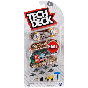 Tech Deck Ultra Dlx Fingerboard 4Pack Real Skateboards Collectible And Customizable Mini Skateboards Kids Toys For Ages 6 A