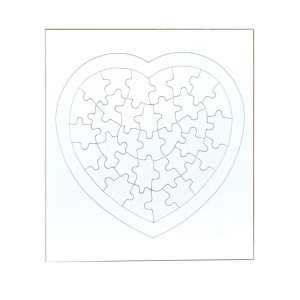 Hygloss Blank Puzzles With Heart Shape 85 X 95 100 Puzzles Ideal For Valentines Write Draw And Decorate Your Own